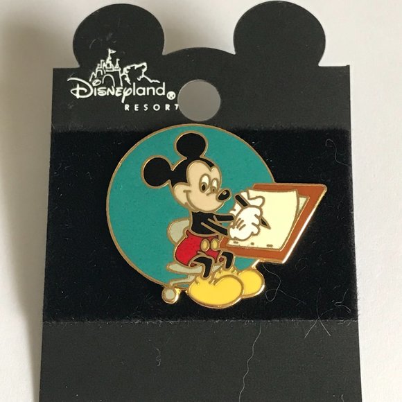 Vintage Disney Mickey Animator Pin Lapel Artist Signed Taiwan Rare Disneyana - Picture 4 of 10